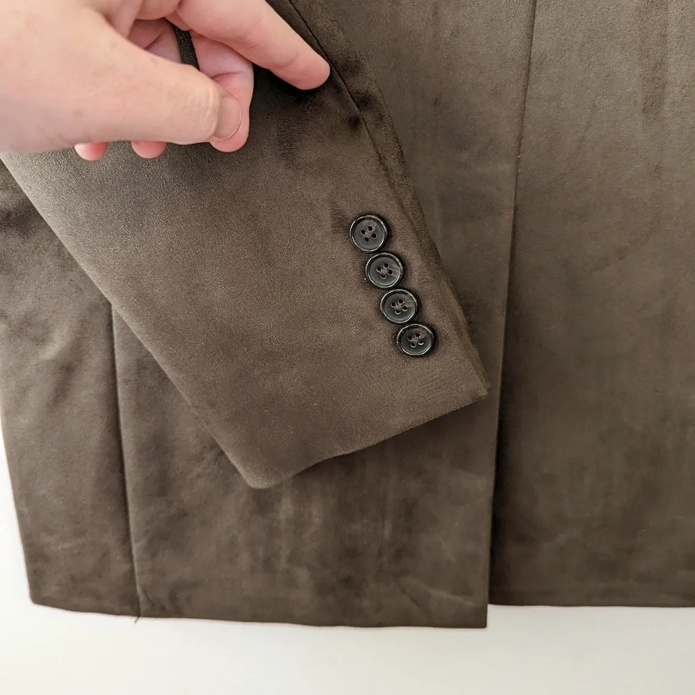 Lauren Ralph‎ Lauren Brown Faux Suede Sport Coat Blazer Size 40R